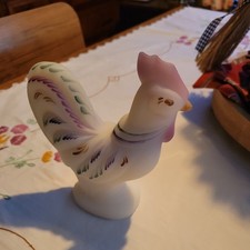 Fenton Hand Painted Burmese Satin Rooster Signed by D Thornton picture