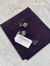 LAGOS Sterling Silver Signature Caviar Talisman Woven Knot STUD Earrings NEW Tag picture