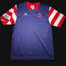 Vintage 1996-95 Adidas MLS DC United Inaugural Season Soccer Kit Jersey Shirt L picture