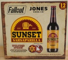 Fallout New Vegas Sunset Sarsaparilla Jones Soda 12 Bottle Case Limited Edition picture
