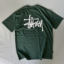 🍀Stüssy AU Logo T-Shirt Green, Size: M Brand New 100% Authentic picture
