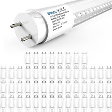 Sunco 50 Pack 4 Foot T8 LED Tube Light Bulbs, 18W, 6000K, Ballast Bypass picture