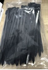 Black Heavy Duty 8 Inch Cable Zip Ties Nylon UV Resistant 100 Per Bag picture