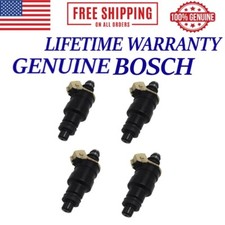 OEM BOSCH 4X Fuel Injectors Fits 1989-1992 Nissan Stanza 240SX 2.4L L4 A46-00 picture