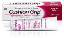 3 PACK Cushion Grip Soft Thermoplastic Denture Adhesive 1 Oz picture