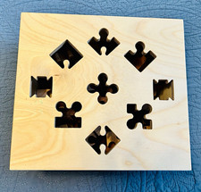 Vintage William Waite Puzzle Mist Complete Mixed Set Pegtrap Wood Puzzle Box picture
