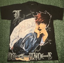 Vintage Death Note Shirt Anime Promo Manga Graphic Tee Near Light Misa Kira RARE picture