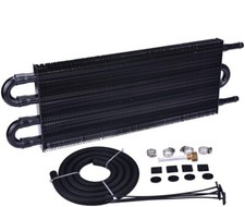 4 Rows Universal Aluminum Remote Transmission Oil Cooler Radiator Converter Kit picture