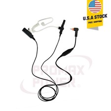 2-Wire Acoustic Tube Earpiece w/ PTT Mic for Motorola Radio SL300 SL350 SL7580e picture