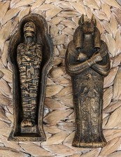 Ebros Egyptian Sarcophagus Box with Mummy Figurine 5.25
