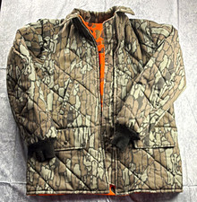 Johnson Garment Reversible Insulated Camo Cotton Jacket Men's L Big & Tall picture