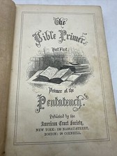 Bible Primer of the Pentateuch 1854 Antique Religious Theology Book (9-36) picture