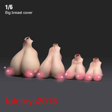 1/6 1:12 Female Big Bust Breast Cover Model For 12'' 6'' Action Figure Body Toy picture