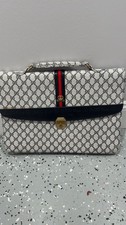 Authentic Vintage Gucci Suitcase Canvas Leather Collectible picture