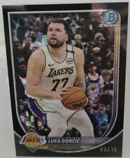 2025 Topps Bowman Chrome LUKA DONCIC #BCV-123 Geometric BLACK Refractor /10 picture