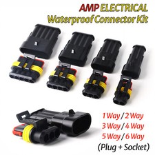 Tyco AMP Electrical Waterproof Connector Kit 1 2 3 4 5 6 Pin Way Super seal Car picture
