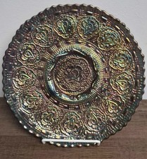 VINTAGE FENTON BLUE PERSAIN MEDALLION PLATE 9 1/4