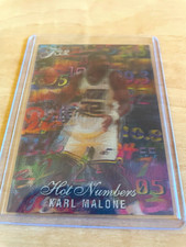 1995-96 Fleer Flair Hot Numbers Karl Malone #7/15 Utah Jazz Insert Card picture