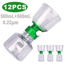12PCS Vacuum Bottle Top Filters 0.22um PES Membrane 500ml Funnel+500ml Received picture