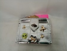 Betsey Johnson Silver Space-Themed Novelty Wallet picture