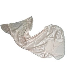 Vtg 80s Christian Dior Light Pink Satin Lace Nightgown Small ILGWU Made in USA picture