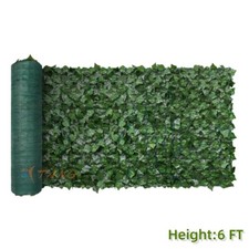 6ft Artificial Hedge Faux Ivy Leaves Privacy Fence Screen Garden Home Wall Decor picture