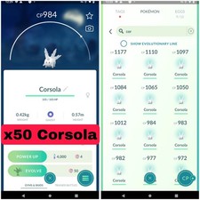 x50-60-70-80-90-100 Galarian Corsola  (NON Shiny) | Mini PTC picture