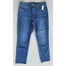 Gap Vintage Slim High Rise Jeans Medium Indigo Raw Hem 32 14R NWT picture