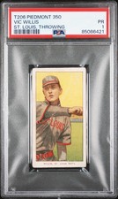 1909-11 T206 Piedmont 350 Vic Willis ST. Louis, Throwing PSA 1 picture