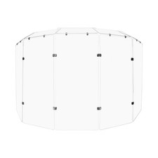 PENNZONI Drum Shield 4ft Acrylic Panels w/ Deflector & Bright Chrome Hinges picture