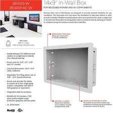 Peerless-AV In-wall Storage Box (14x9, White) IB14X9-W picture