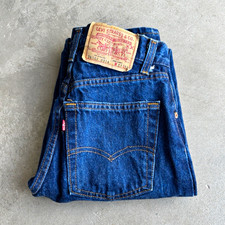 VTG 70s 80s Levi’s 26502-0214 straight fit jeans 27x33 (act 26x32) made in USA picture