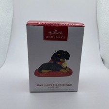 2025 Hallmark Keepsake Ornament 35th In Puppy Love Series Long-Haired Dachshund picture