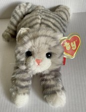Vintage Ty Classic Plush Al E Kat Cat Tabby Striped Gray 12