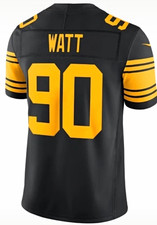 Nike Pittsburgh Steelers T.J. Watt #90 NFL Football Jersey Black/Gold picture