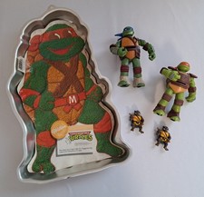 VTG 1989 TMNT Michelangelo Wilton Cake Pan 2105-3075 Ninja Turtles + more TMNTs picture