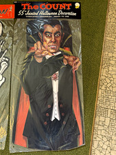 1978 “The Count” 55 in Jointed Vampire Halloween Decoration, NOS Factory sealed picture