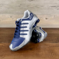 Nike Shox NZ Mens Size 10.5 Metallic Silver Midnight Navy 378341 402 picture