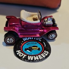 Vintage 1968 Hot Wheels Redline Hot Heap MAGENTA US Casting White Interior RARE picture