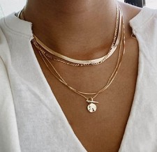 Women's Personalized Alloy Round Pendant Multi-layer Necklace picture