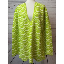 Celandine Crochet Kaftan Medium Large Lime Green NWT Tunic Sweater Anthropologie picture