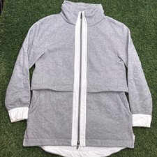 Lululemon Light as Warmth Jacket Womens 10 White Gray Full Zip Athletic picture