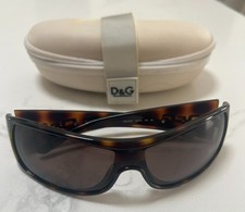 Vintage Dolce & Gabbana D&G Brown Sunglasses Tortoise Shell Pattern 8047 Women picture