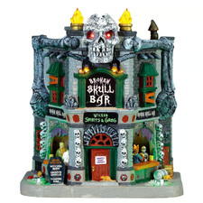 LEMAX Spooky Town Broken Skull Bar #75176 picture
