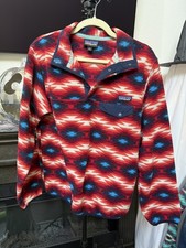 Patagonia Synchilla, Women’s M Aztec Southwestern, Red Blue Pullover picture