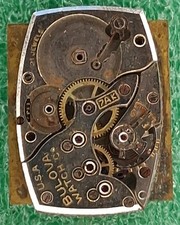 Lot M629 Mens Bulova 7AK Manual Wind Up 21J Movement Vintage Watch Parts picture