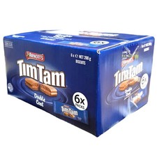 6x 200g Arnott's Tim Tam Double Coat Value Family Pack Malted Chocolate Biscuits picture