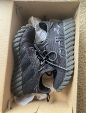 adidas Kaptir Unisex Kids Sneaker US 12 Black Mesh Lace-Up Low Top picture