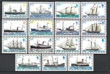 Falkland Islands 1978 Sailing Vessels – Mail Ships, Complete Set Sc# 260–274 MNH picture