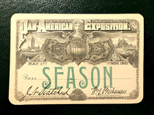 Rare Season Pass 1901 Pan American Exposition Buffalo NY SIGNED Superintendent picture